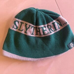 Green and Gray Slytherin Beanie unixes hat knit Harry Potter S15